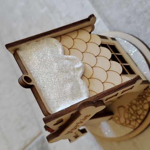 Yorkie Terrier Dog Diecut Wood Christmas Doghouse Holiday Ornament - Picture 3 of 9